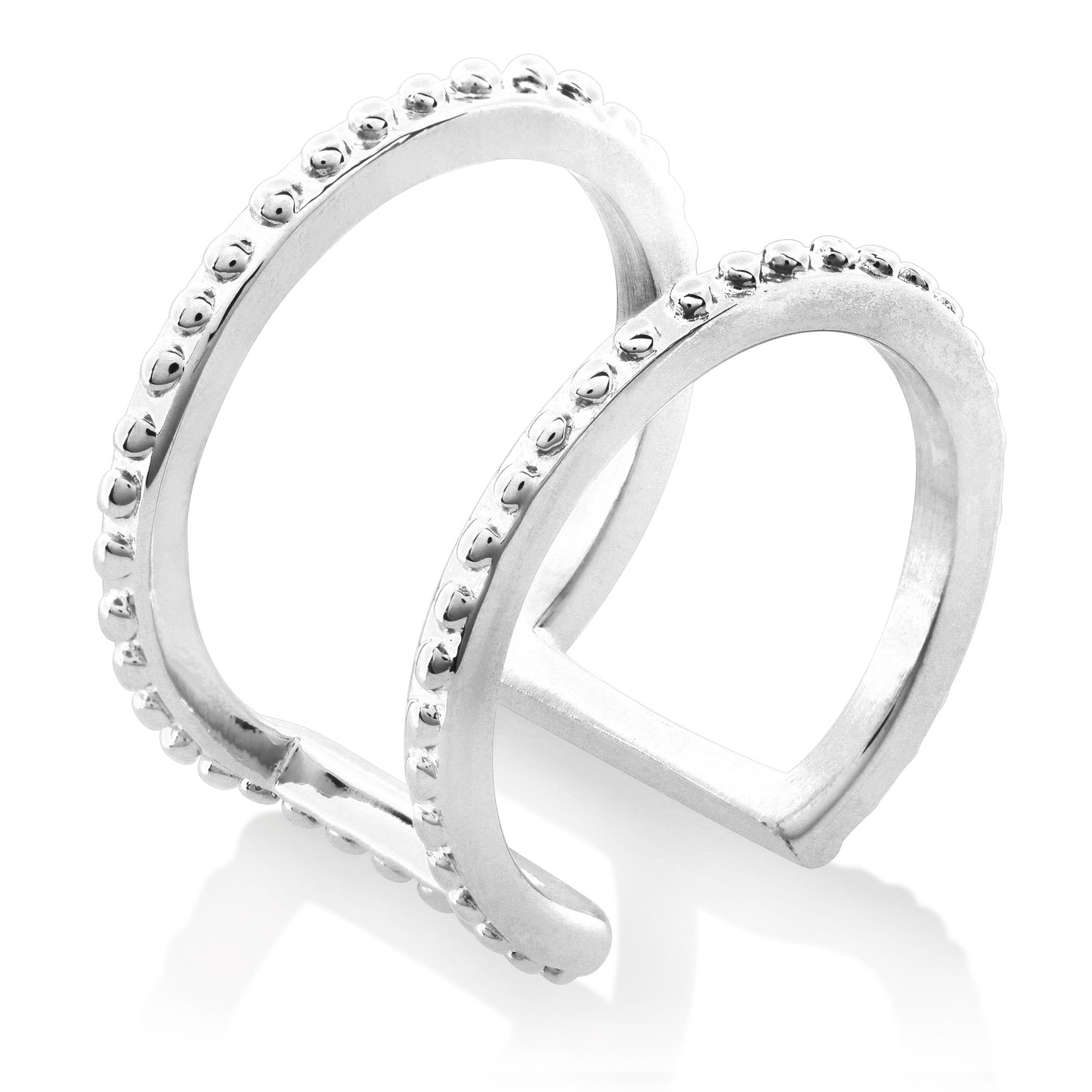 Foto 3 pulgar | Anillo West Coast Jewelry Elya Con Tuercas De Acero Inoxidable Sz 8 - Venta Internacional.