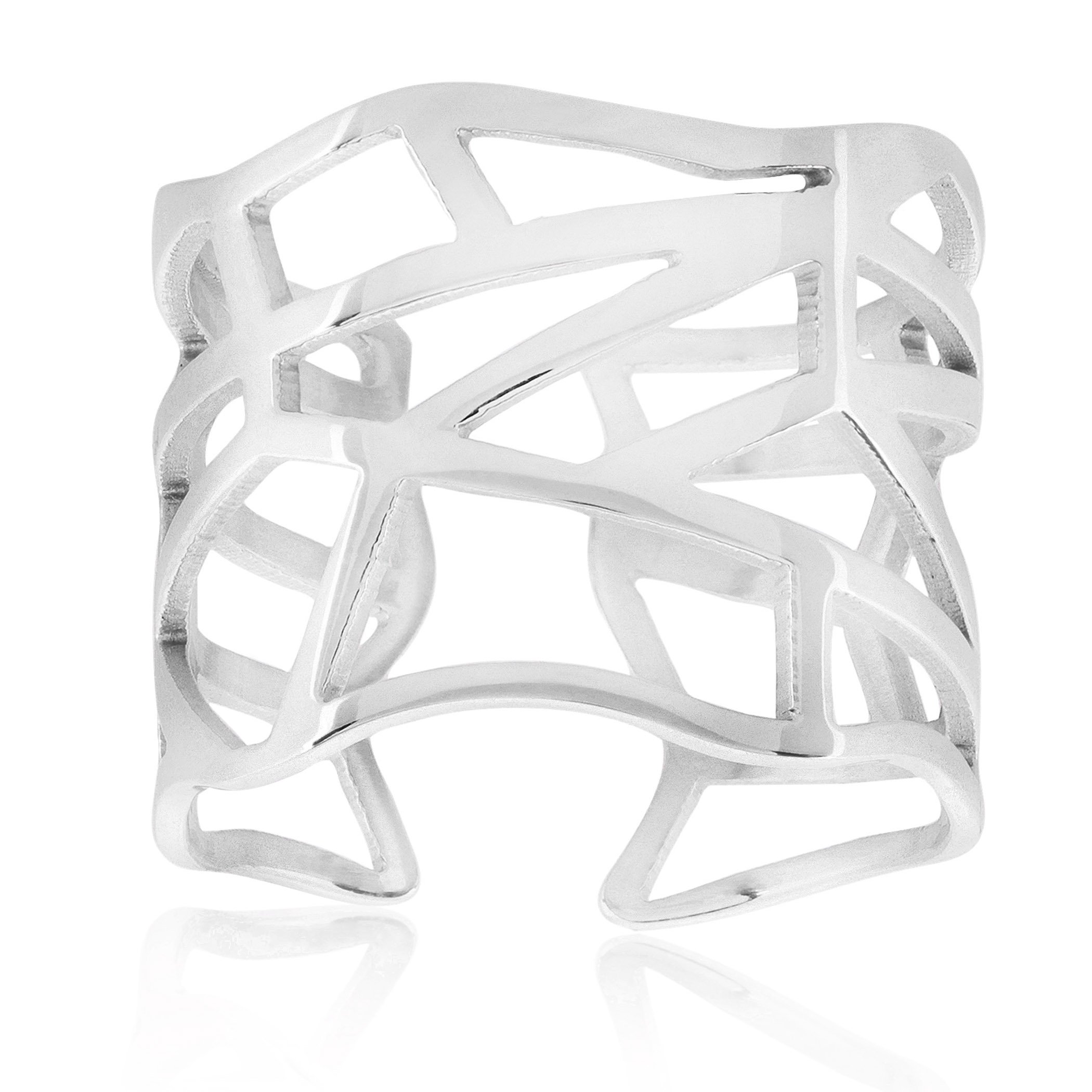 Foto 1 | Anillo West Coast Jewelry Elya Geométrico De Acero Inoxidable - Venta Internacional.