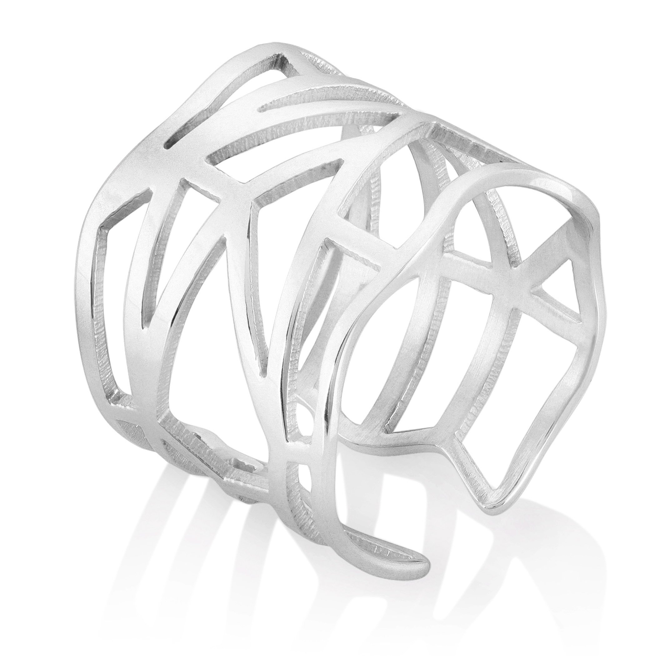 Foto 2 | Anillo West Coast Jewelry Elya Geométrico De Acero Inoxidable - Venta Internacional.