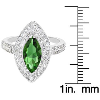 Foto 3 | Anillo West Coast Jewelry De Plata De Ley Con Circonita Cúbica Verde Esmeralda - Venta Internacional.