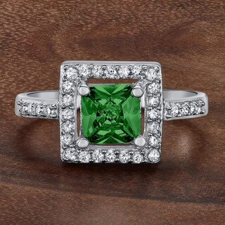 Foto 5 | Anillo West Coast Jewelry De Plata De Ley Con Circonita Esmeralda - Venta Internacional.