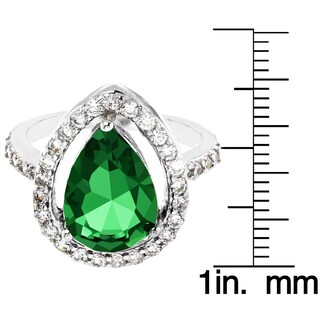 Foto 3 | Anillo West Coast Jewelry De Plata De Ley Con Circonita Cúbica Verde Esmeralda - Venta Internacional.