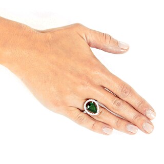Foto 4 | Anillo West Coast Jewelry De Plata De Ley Con Circonita Cúbica Verde Esmeralda - Venta Internacional.