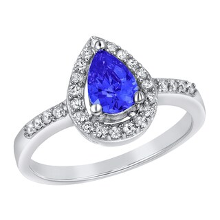 Foto 1 | Anillo De Plata De Ley 925 Con Circonita Cúbica Azul Montana De West Coast Jewelry - Venta Internacional.