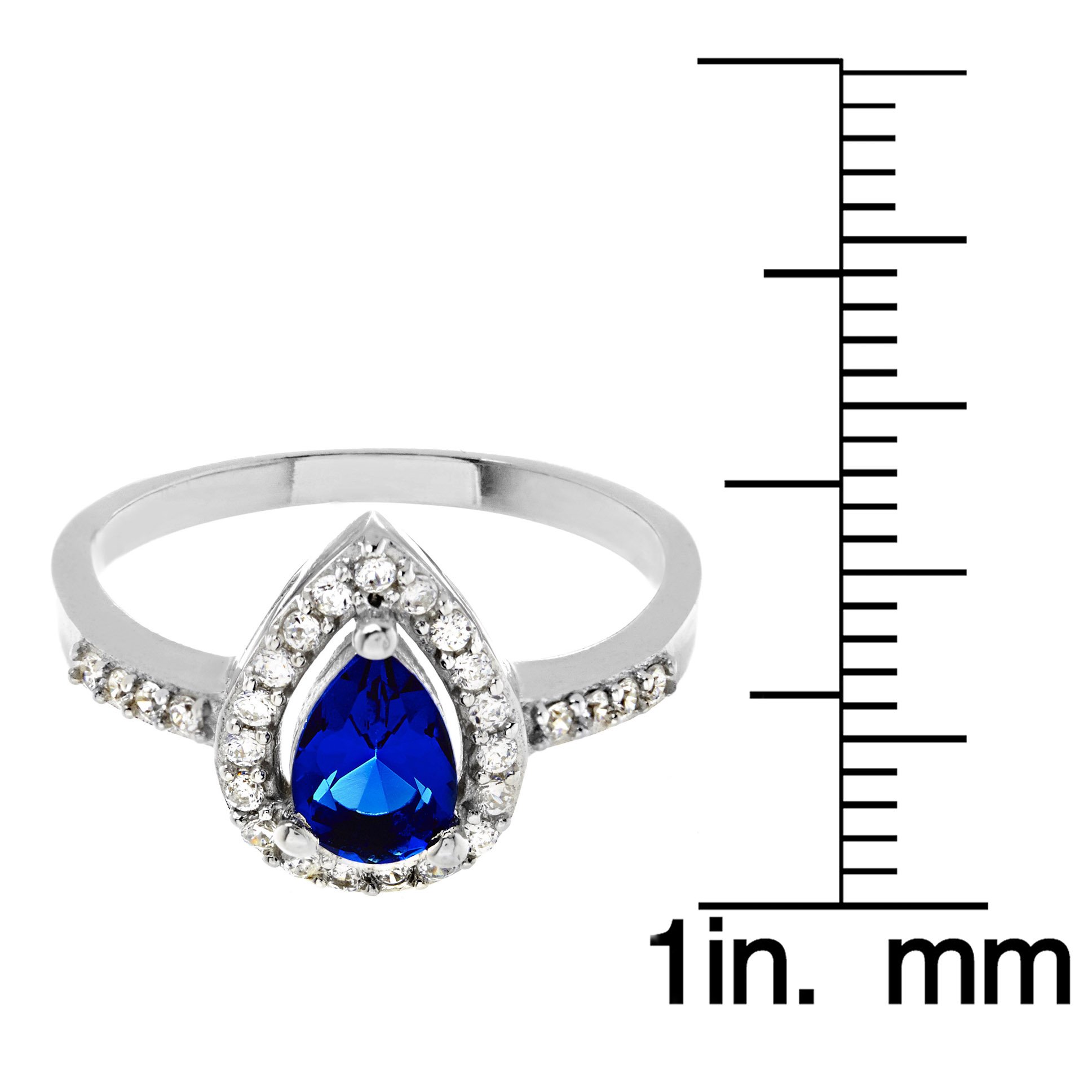 Foto 4 pulgar | Anillo De Plata De Ley 925 Con Circonita Cúbica Azul Montana De West Coast Jewelry - Venta Internacional.