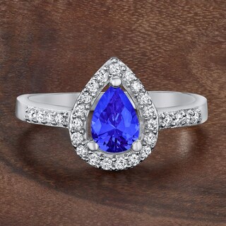 Foto 5 | Anillo De Plata De Ley 925 Con Circonita Cúbica Azul Montana De West Coast Jewelry - Venta Internacional.