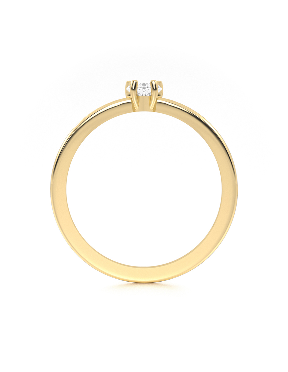 Foto 4 pulgar | Anillo De Promesa Tainy 10k Oro Talla 8.5