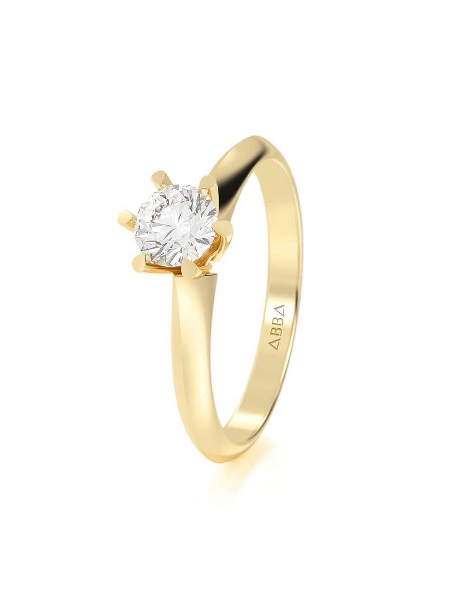 Foto 3 pulgar | Anillo de Compromiso de Oro 10k con Zirconia de 5 mm Talla 8.5