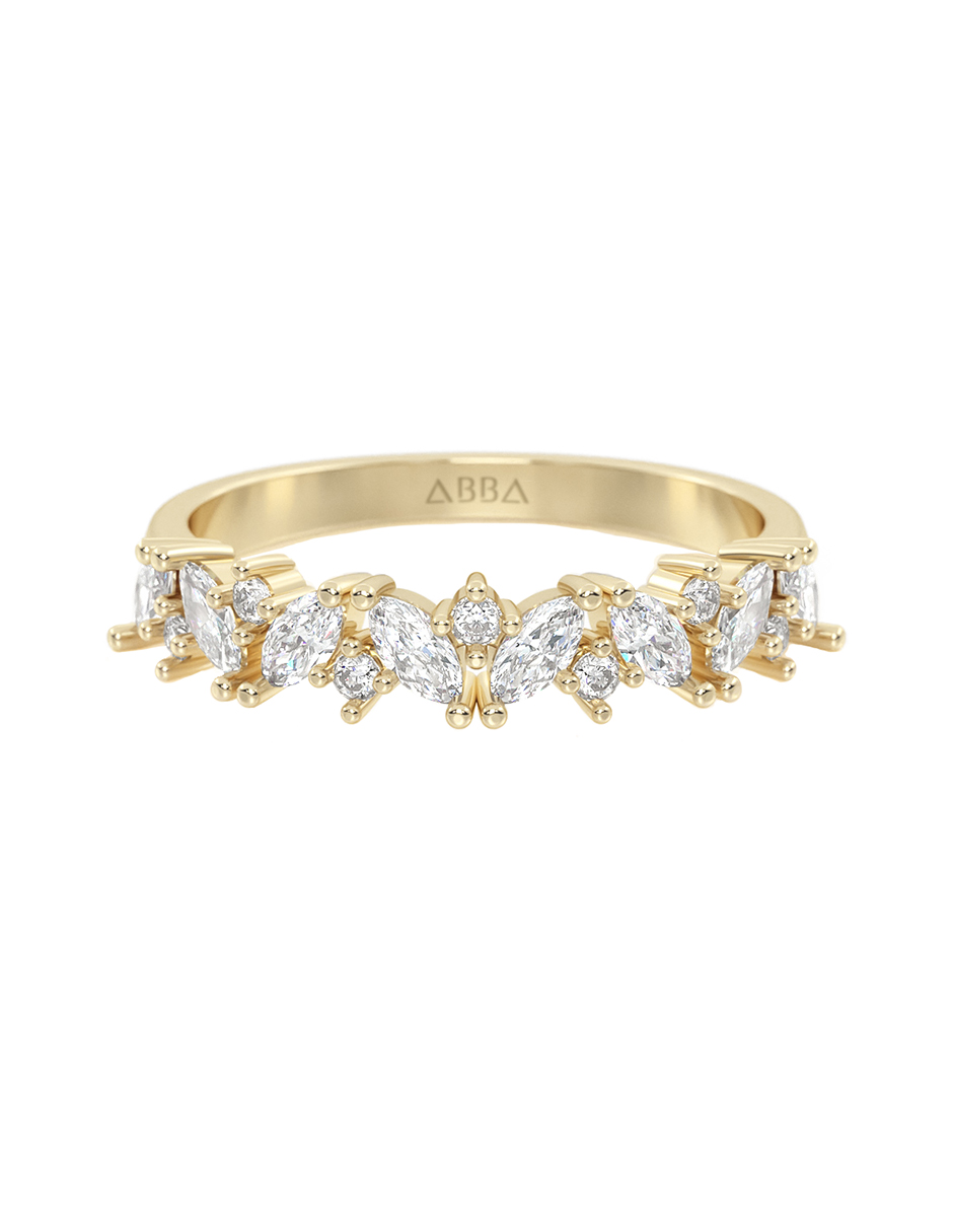 Churumbela Marquise De Luz 10k Oro Amarillo Talla 4.5
