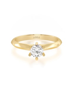 Foto 1 | Anillo de compromiso de oro 10k con zirconia de 5mm Talla 9