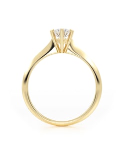 Foto 3 | Anillo de compromiso de oro 10k con zirconia de 5mm Talla 9