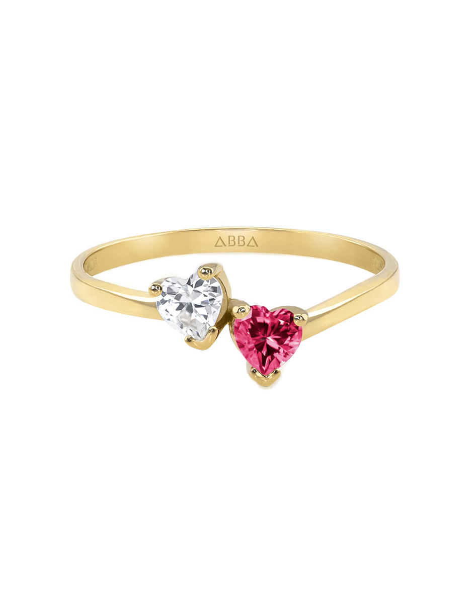 Anillo Tu Y Yo 10k Oro Amarillo Talla 6