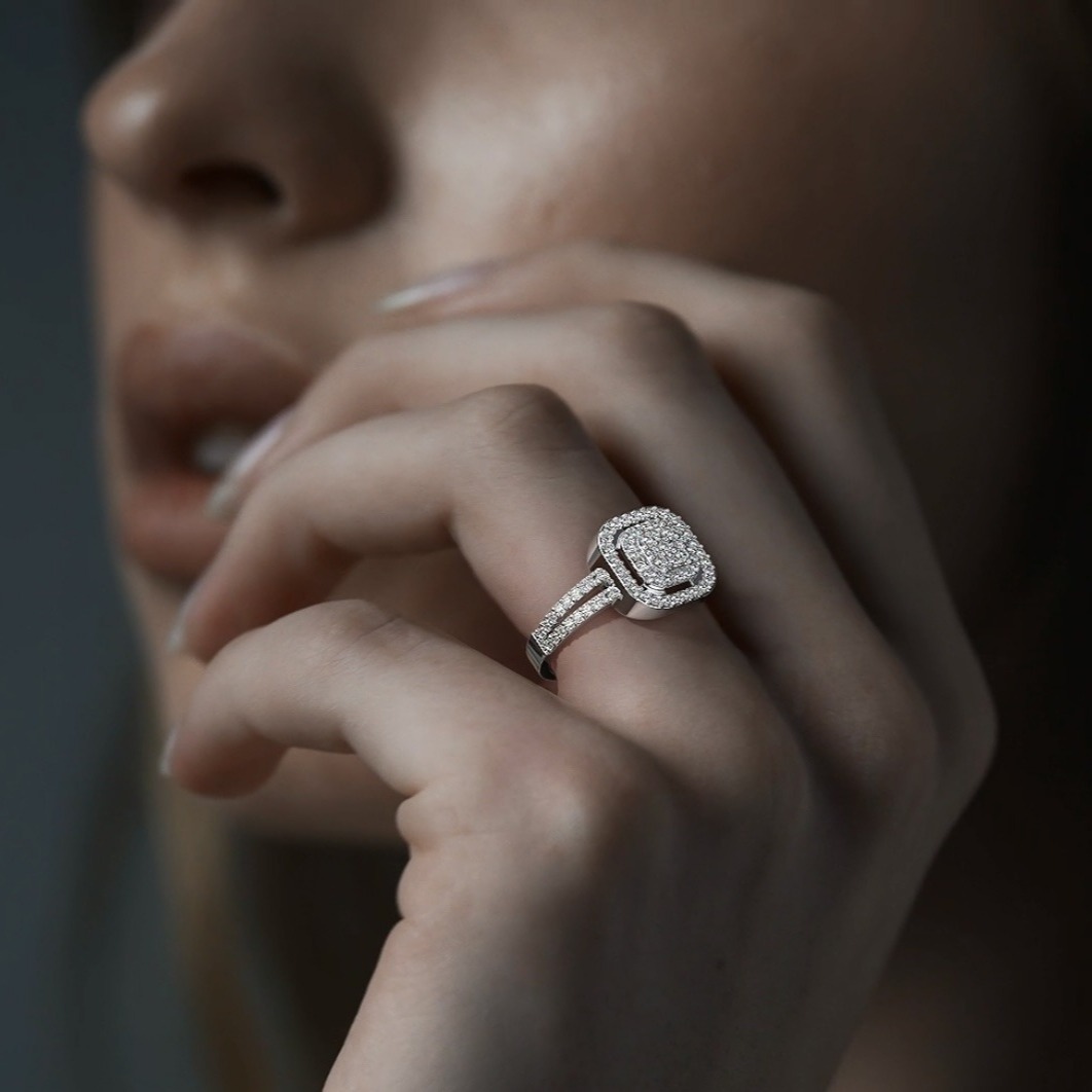 Foto 8 | Anillo De Plata Con Moissanita