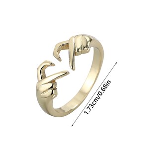Foto 1 | Anillo Huoguo Romantic Hands Than Heart Geometric Palm Love - Venta Internacional.