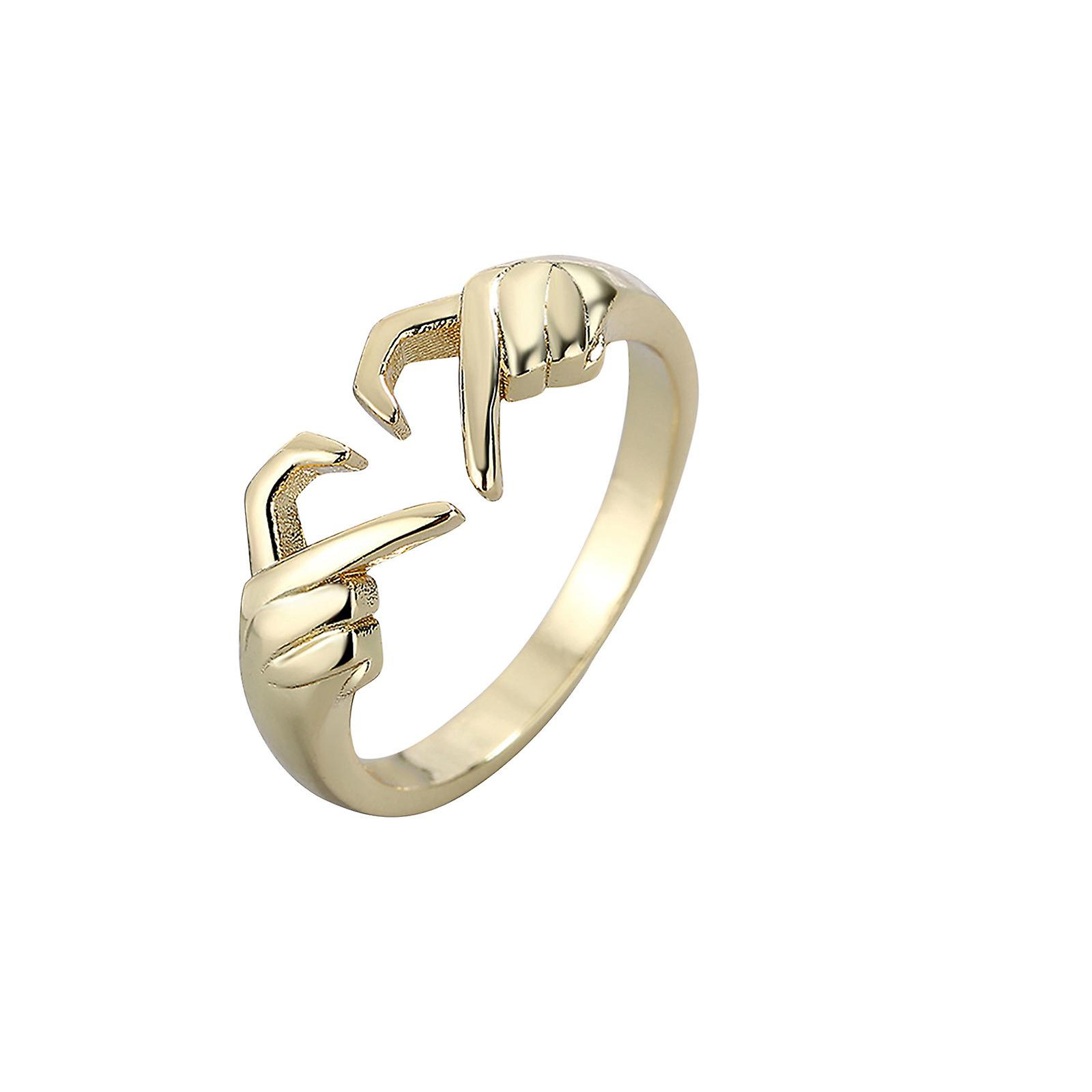 Foto 3 pulgar | Anillo Huoguo Romantic Hands Than Heart Geometric Palm Love - Venta Internacional.