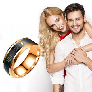 Foto 2 | Anillo De Pareja Huoguo Magic Mood Con Pantalla De Temperatura Azul - Venta Internacional.