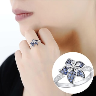 Foto 2 | Anillo De Boda Huoguo Gorgeous Flower De Plata 925 Para Mujer - Venta Internacional.