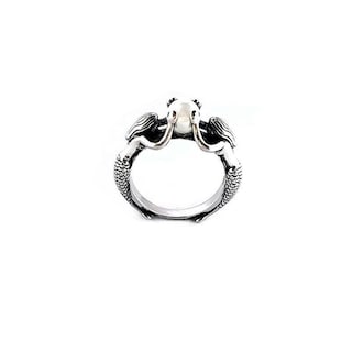 Foto 1 | Anillo Huoguo Sirena De Plata 925 Con Perla Blanca Tamaño 6-10 - Venta Internacional.