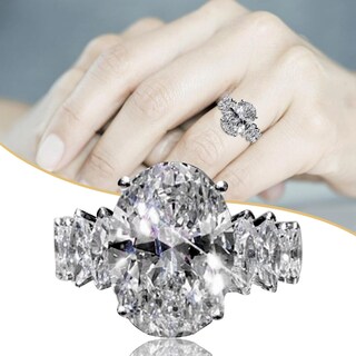 Foto 2 | Anillo Huoguo Fashion Precioso Circonio Supergrande Para Mujer - Venta Internacional.