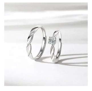 Foto 3 | Anillo de Promesa 925 Plata Original 2 Piezas