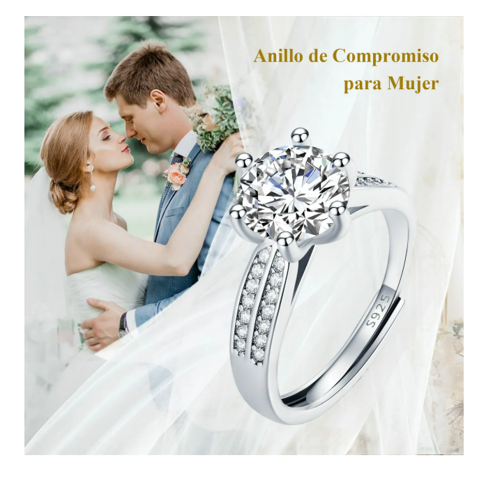 Foto 3 pulgar | Anillo de Plata Ajustable