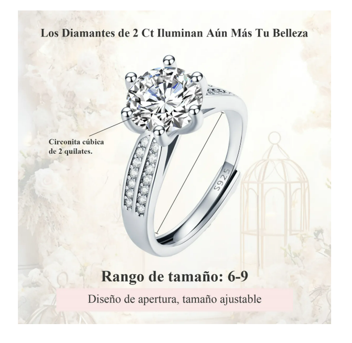Foto 5 pulgar | Anillo de Plata Ajustable