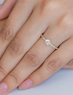 Foto 4 | Anillo De Compromiso Vivián 10k Oro Talla 4.5