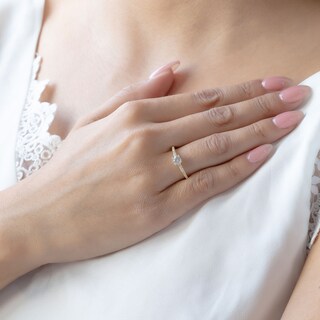 Foto 5 | Anillo De Compromiso Vivián 10k Oro Talla 4.5