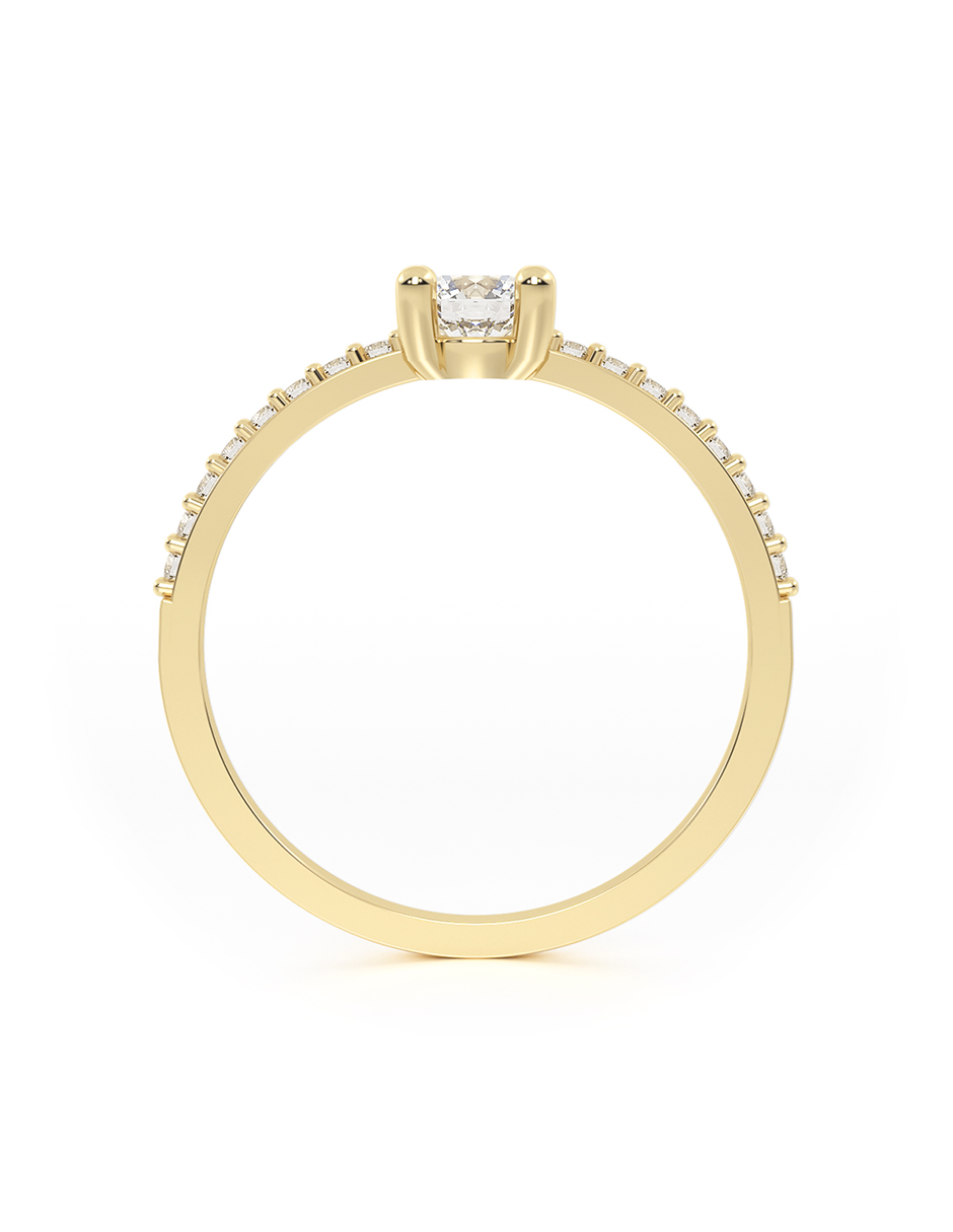 Foto 4 pulgar | Anillo De Compromiso Vivián 10k Oro Talla 7
