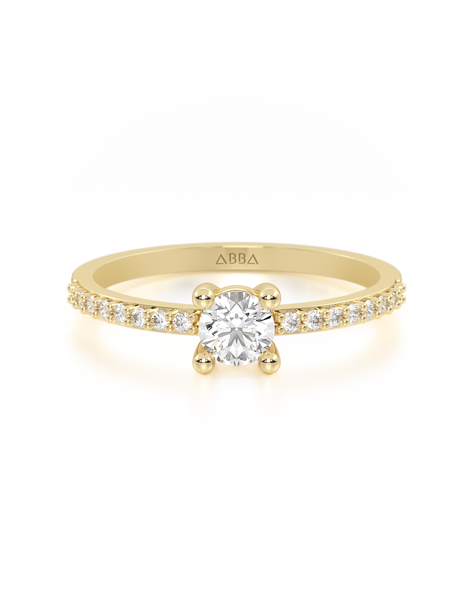 Anillo De Compromiso Vivián 10k Oro Talla 5