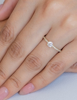Foto 4 | Anillo De Compromiso Vivián 10k Oro Talla 8.5
