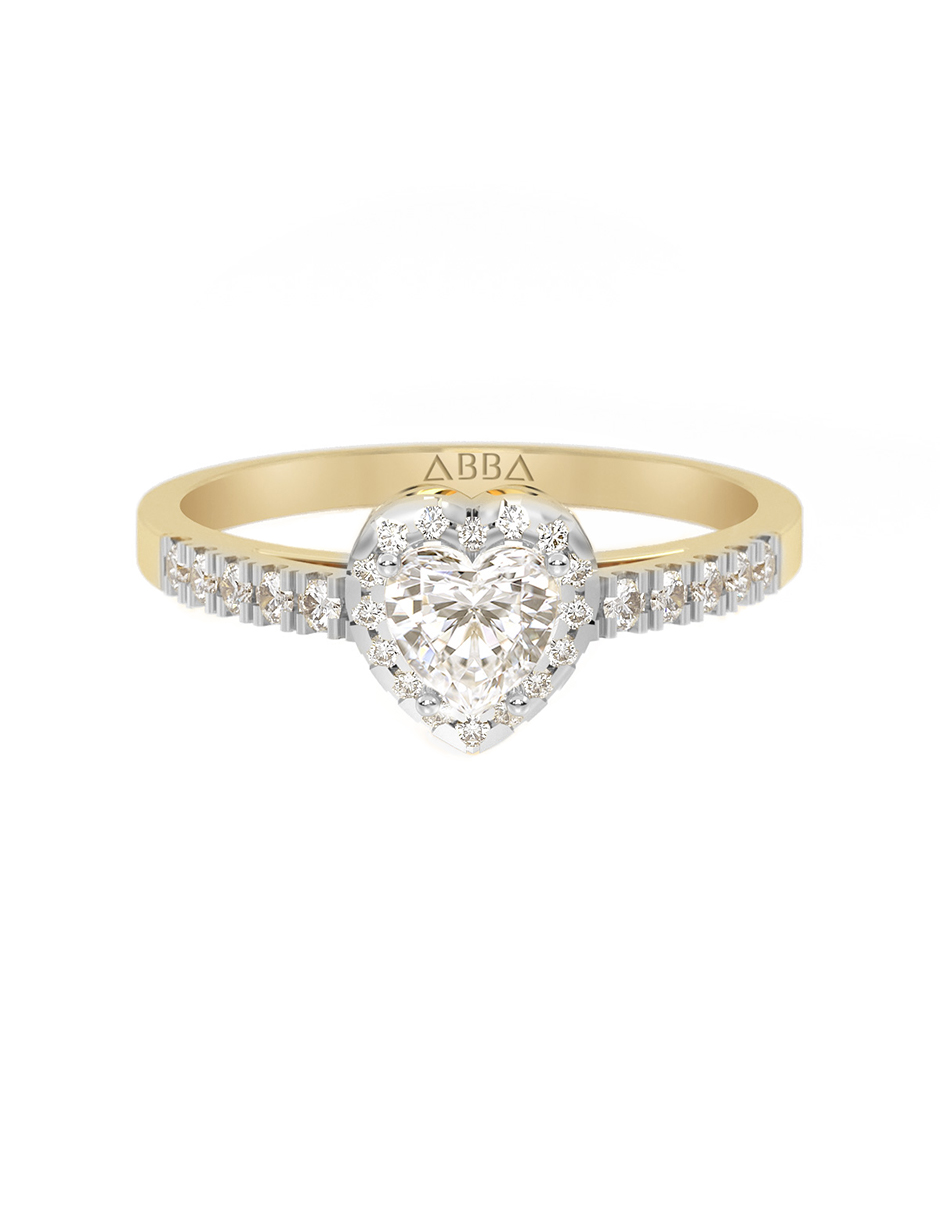 Anillo De Compromiso Latido 10k Oro Talla 9