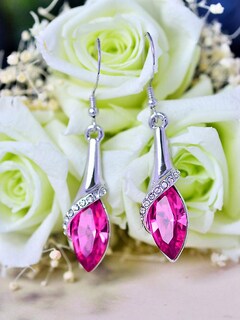 Foto 1 | Pendientes Huoguo Crystal Cut Marquise En Forma De Lágrima Para Mujer - Venta Internacional.