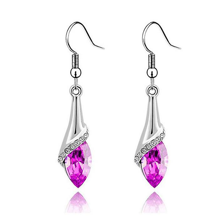 Foto 3 pulgar | Pendientes Huoguo Crystal Cut Marquise En Forma De Lágrima Para Mujer - Venta Internacional.