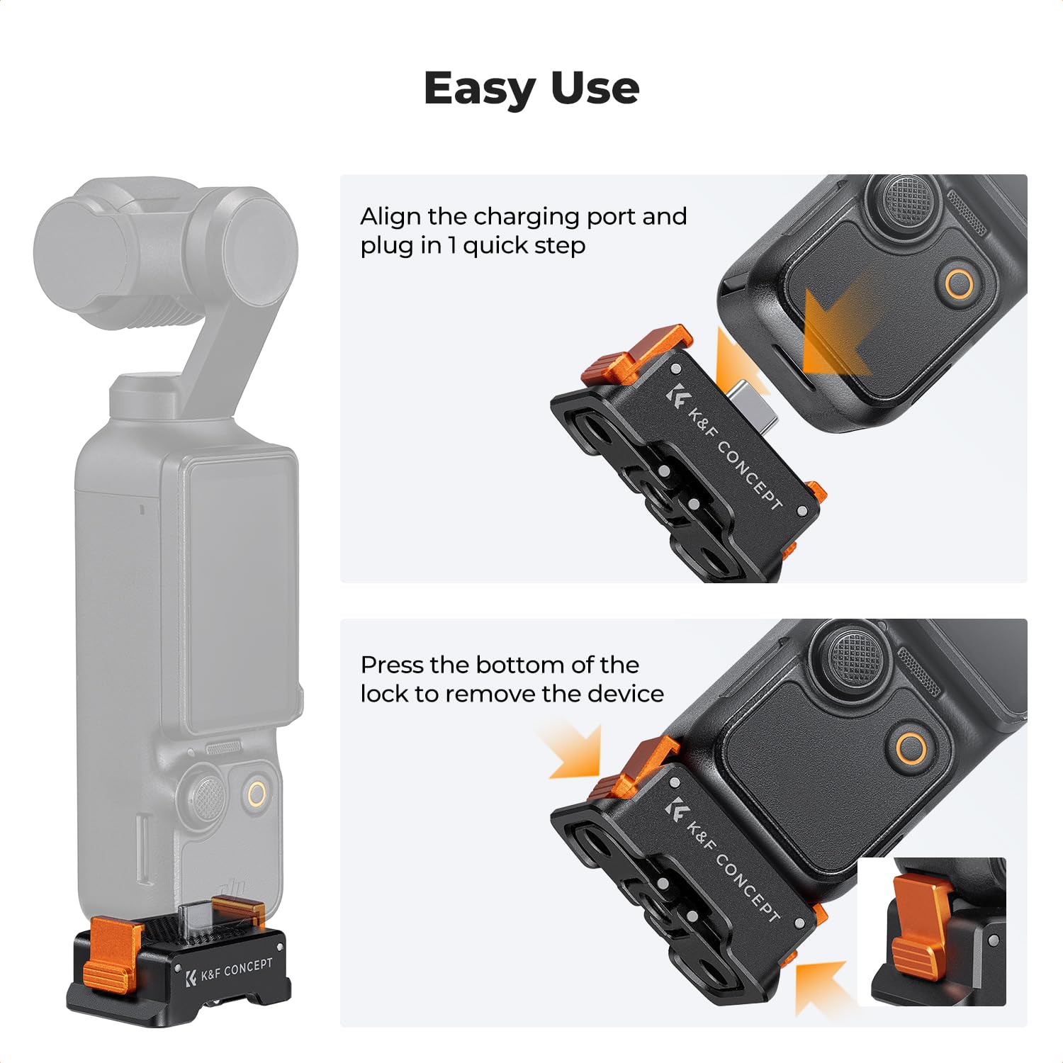 Foto 5 pulgar | Adaptador De Carga Base K&f Concept Para Dji Osmo Pocket 3 - Venta Internacional.