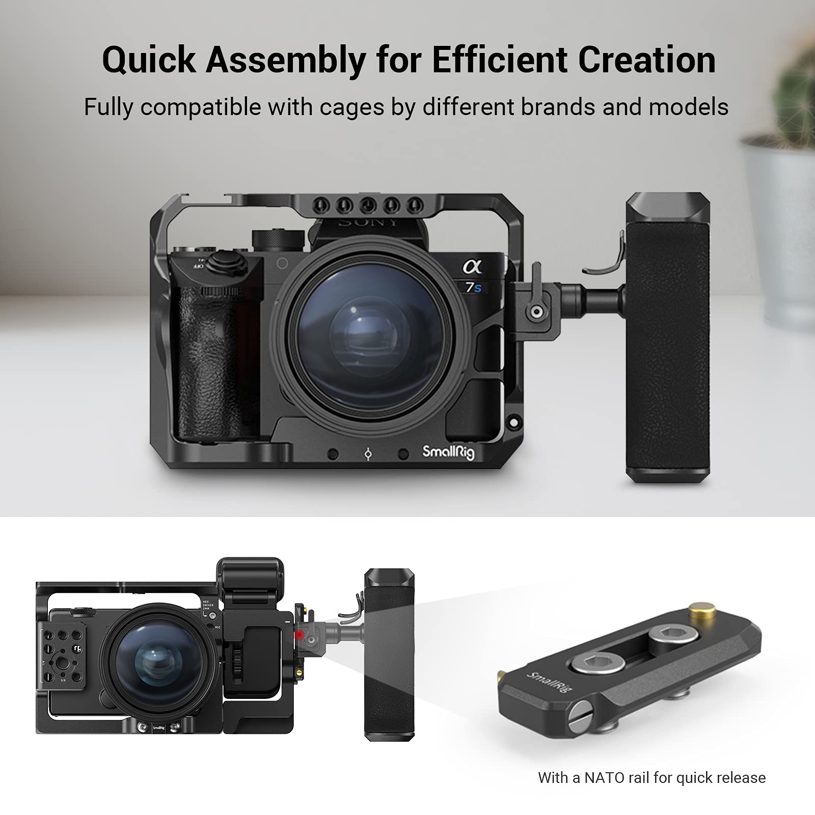 Foto 4 | Botón Giratorio Nato Handle Smallrig Para Cámara Dlsr - Venta Internacional.