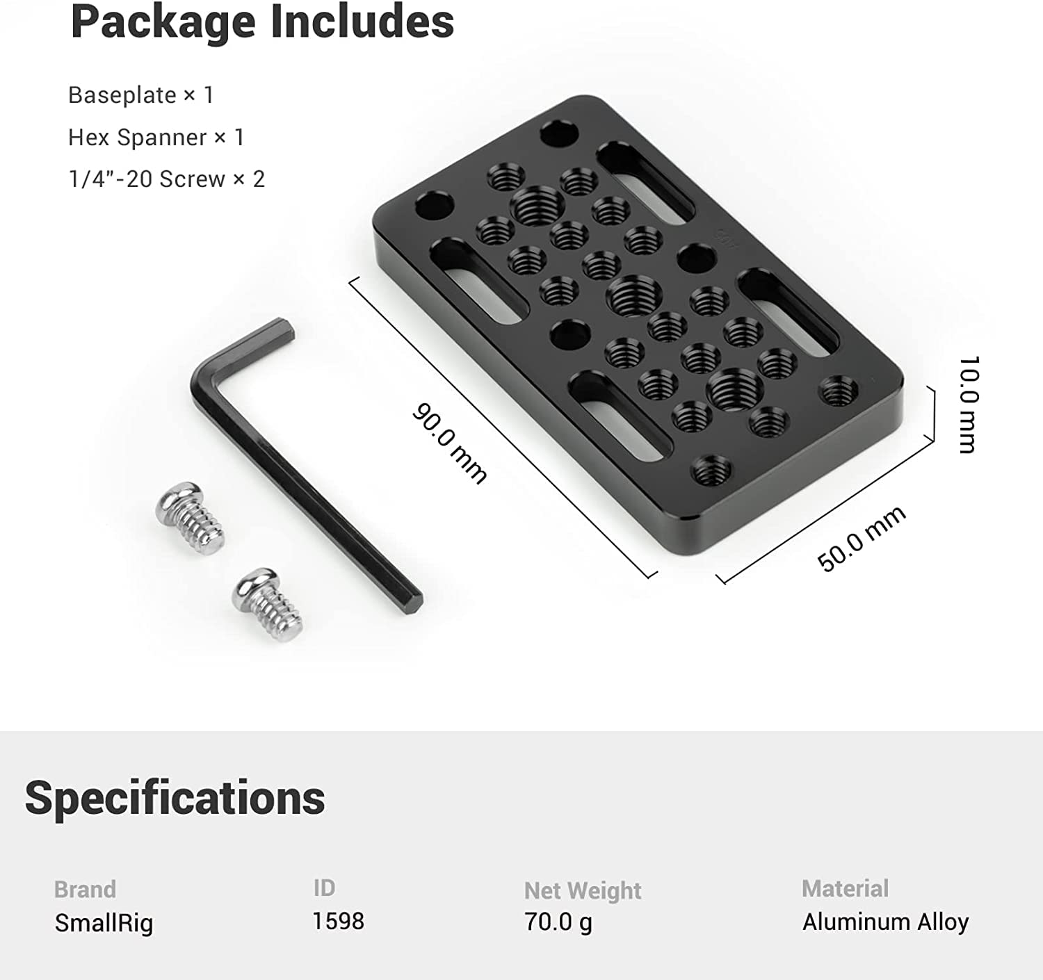 Foto 6 | Placa De Conmutación Smallrig Easy Plate 1598 Para Bloques De Rieles - Venta Internacional.