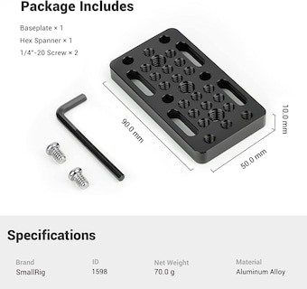 Foto 6 | Placa De Conmutación Smallrig Easy Plate 1598 Para Bloques De Rieles - Venta Internacional.