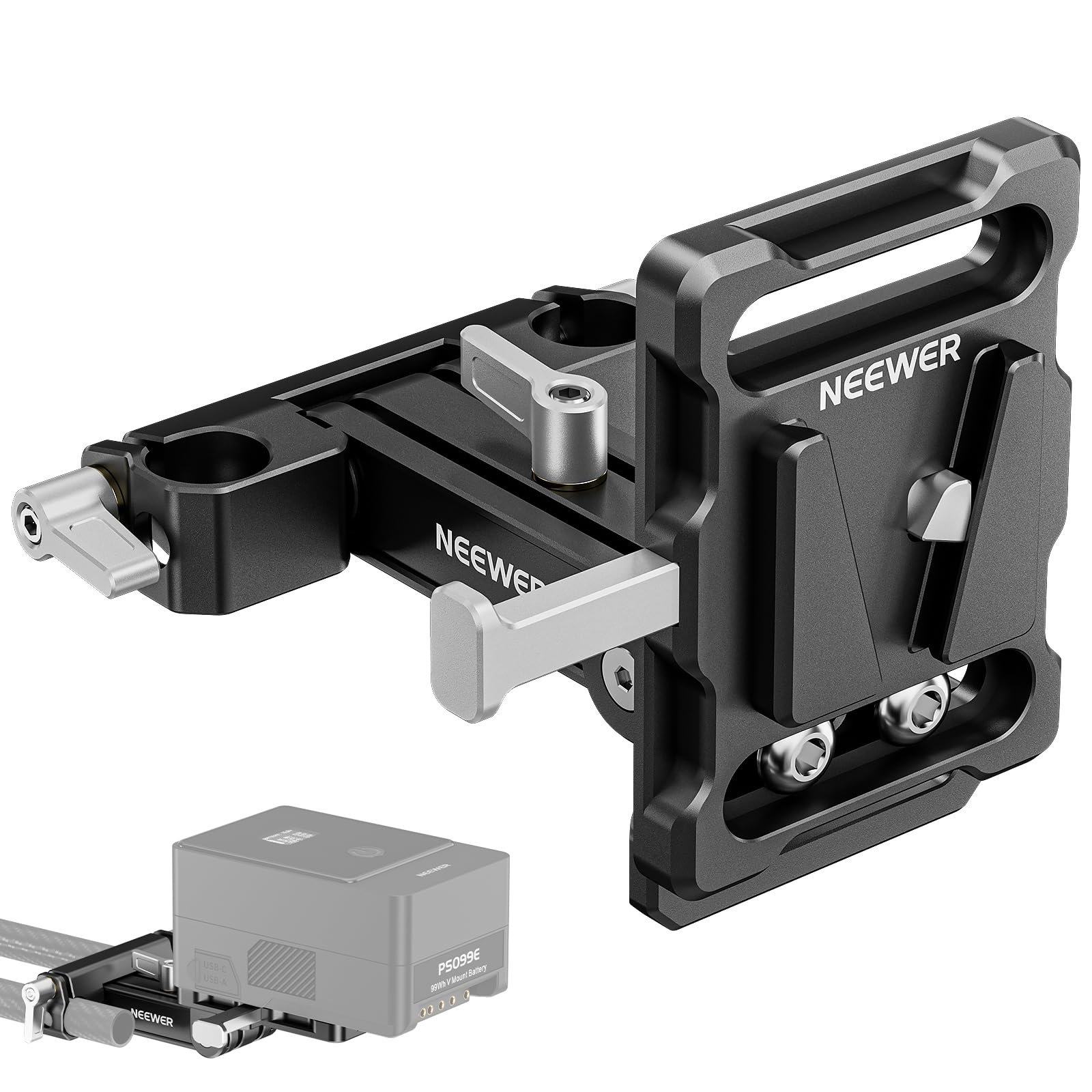 Placa De Batería Con Montaje En V Neewer Mini Con Abrazaderas Lws De 15 Mm - Venta Internacional.
