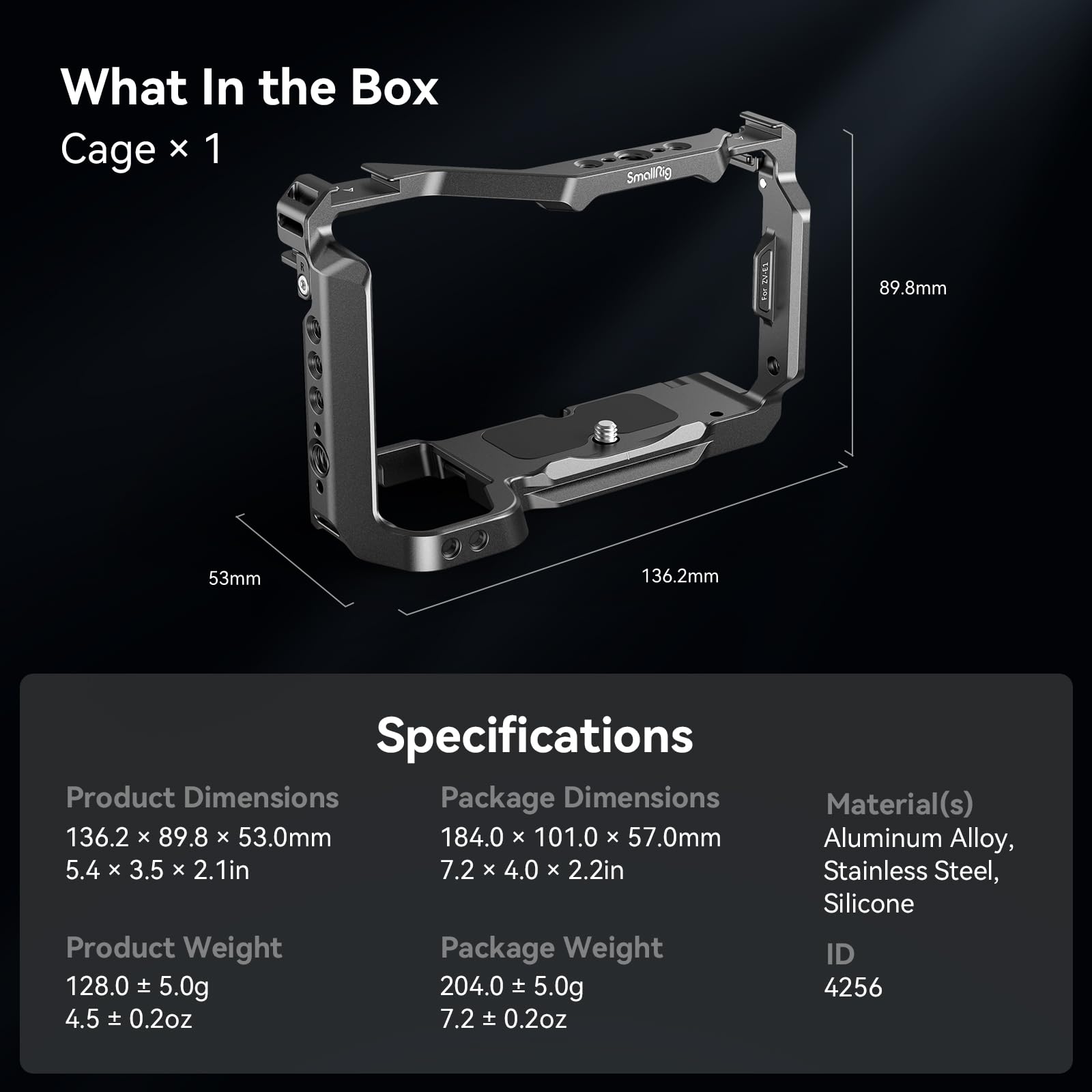 Foto 7 pulgar | Funda De Cámara Smallrig Zv-e1 Para Sony Alpha Zv-e1 Con Accesorios - Venta Internacional.