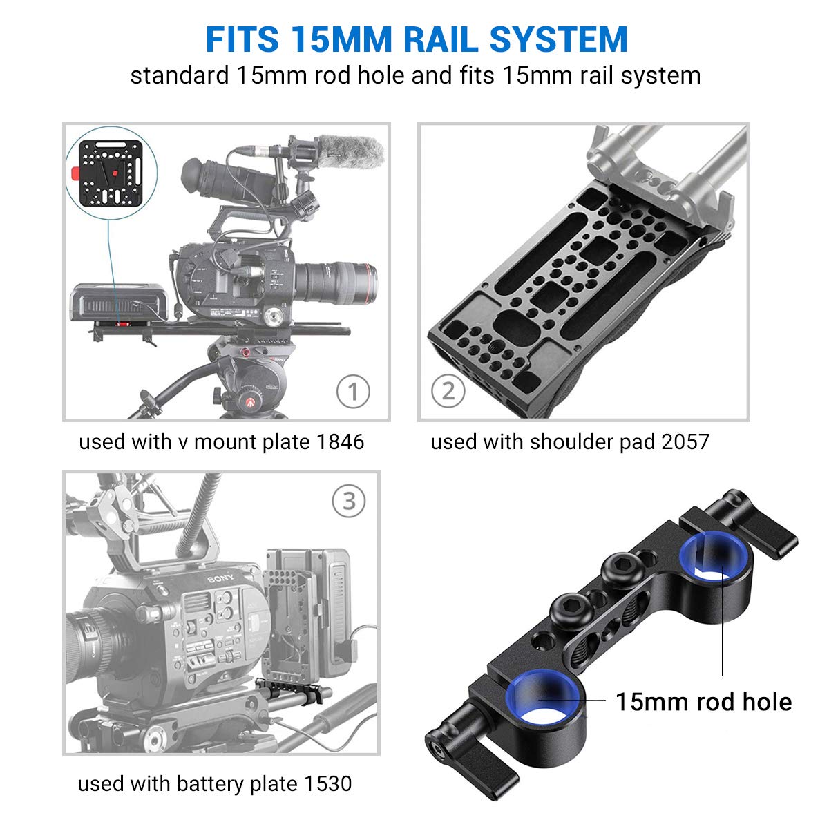 Foto 3 pulgar | Railblock Smallrig Superligero De 15 Mm Con Rosca 1/4-20 - Venta Internacional.