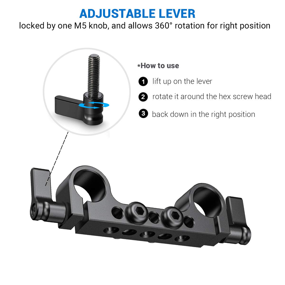 Foto 5 pulgar | Railblock Smallrig Superligero De 15 Mm Con Rosca 1/4-20 - Venta Internacional.