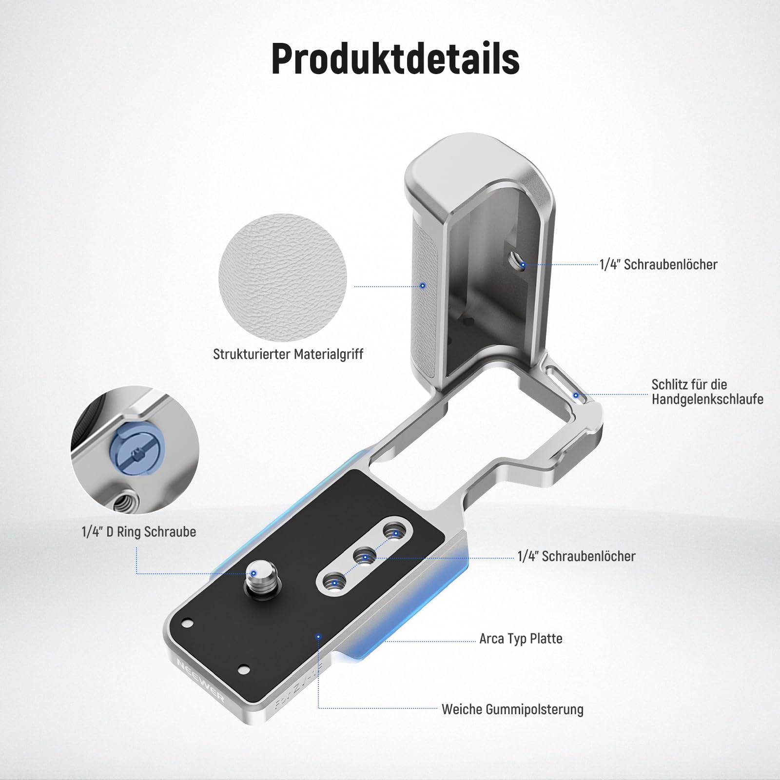 Foto 8 pulgar | Neewer Zv-1f Zv-1 Ii De Placa L Compatible Con Sony Silver Ca030w - Venta Internacional.