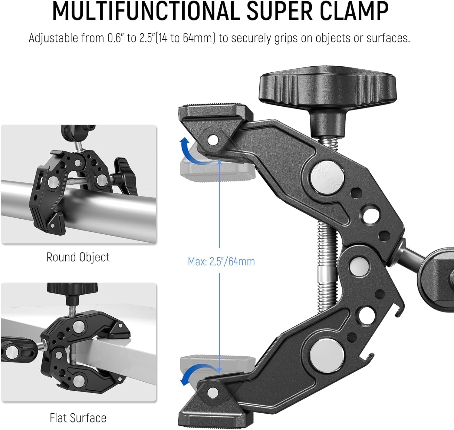 Foto 4 pulgar | Super Clamp Neewer St83 Con Brazo Mágico Con 3 Rótulas Dobles - Venta Internacional.