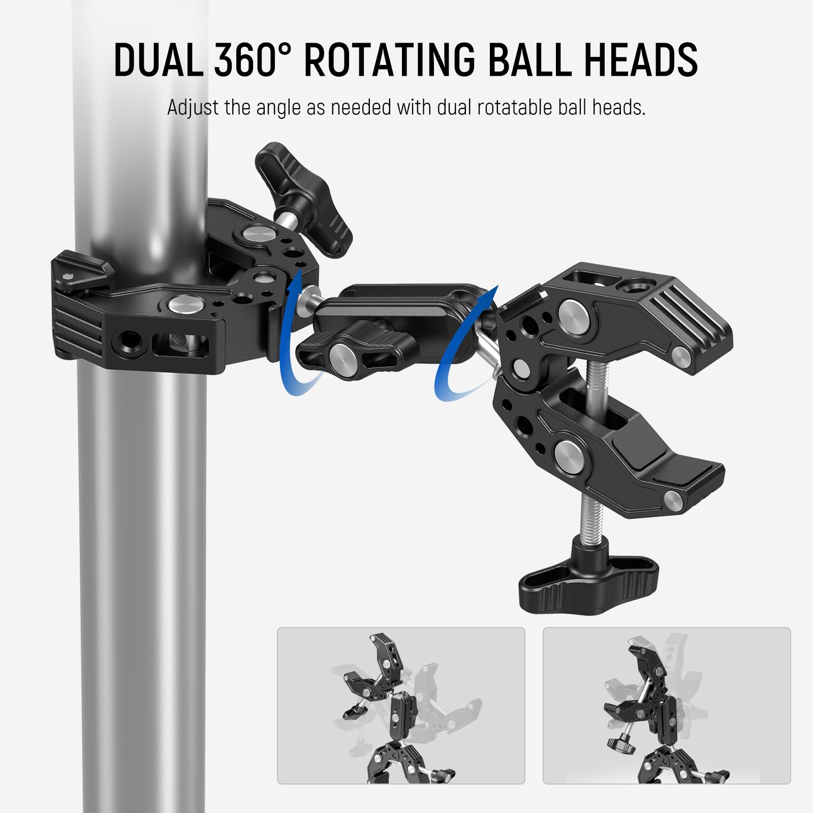 Foto 4 | Soporte Para Cámara Neewer Double Super Clamp Con Magic Arm - Venta Internacional.