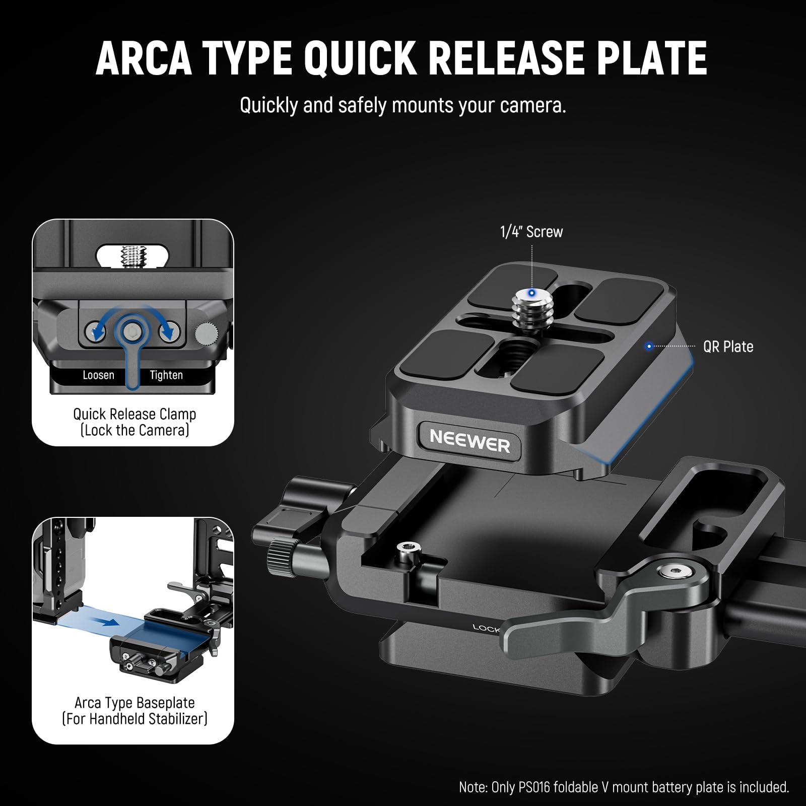 Foto 3 pulgar | Placa De Batería Con Soporte En V Neewer Para Rs4 Pro Rs3 Pro Gimbal - Venta Internacional.
