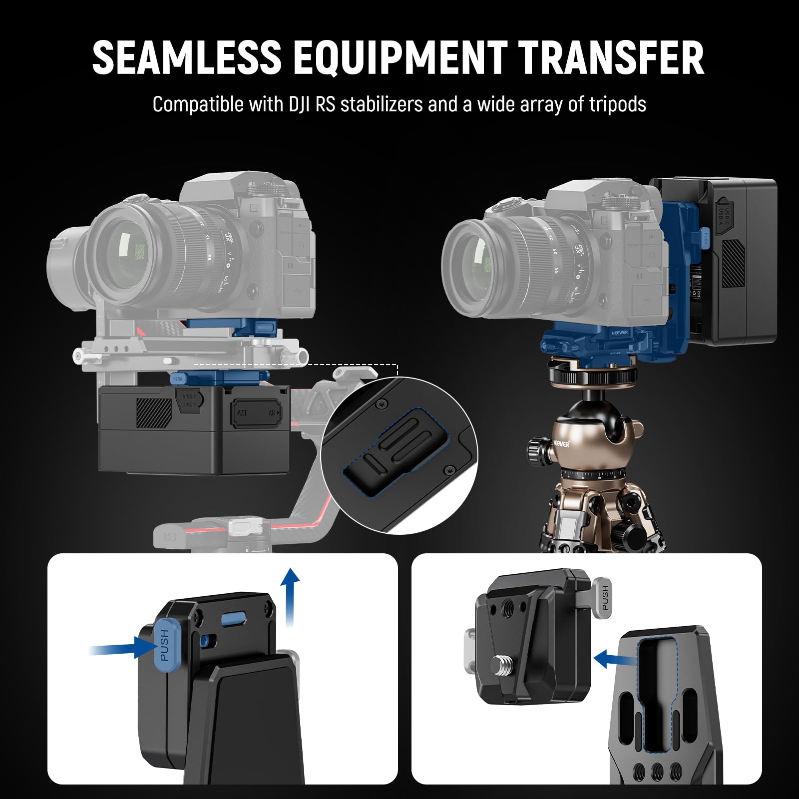 Foto 5 pulgar | Placa De Batería Con Soporte En V Neewer Para Rs4 Pro Rs3 Pro Gimbal - Venta Internacional.