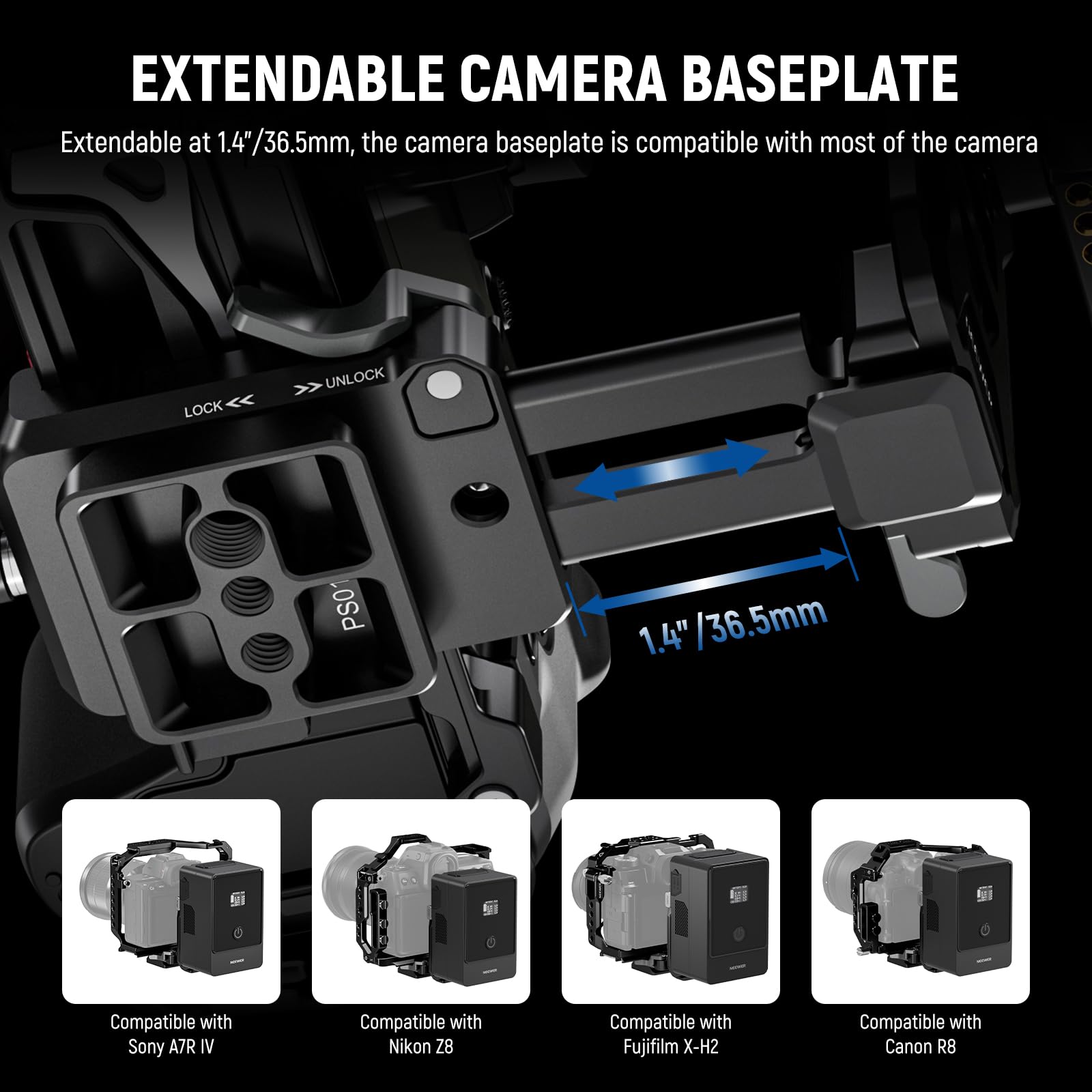 Foto 6 pulgar | Placa De Batería Con Soporte En V Neewer Para Rs4 Pro Rs3 Pro Gimbal - Venta Internacional.