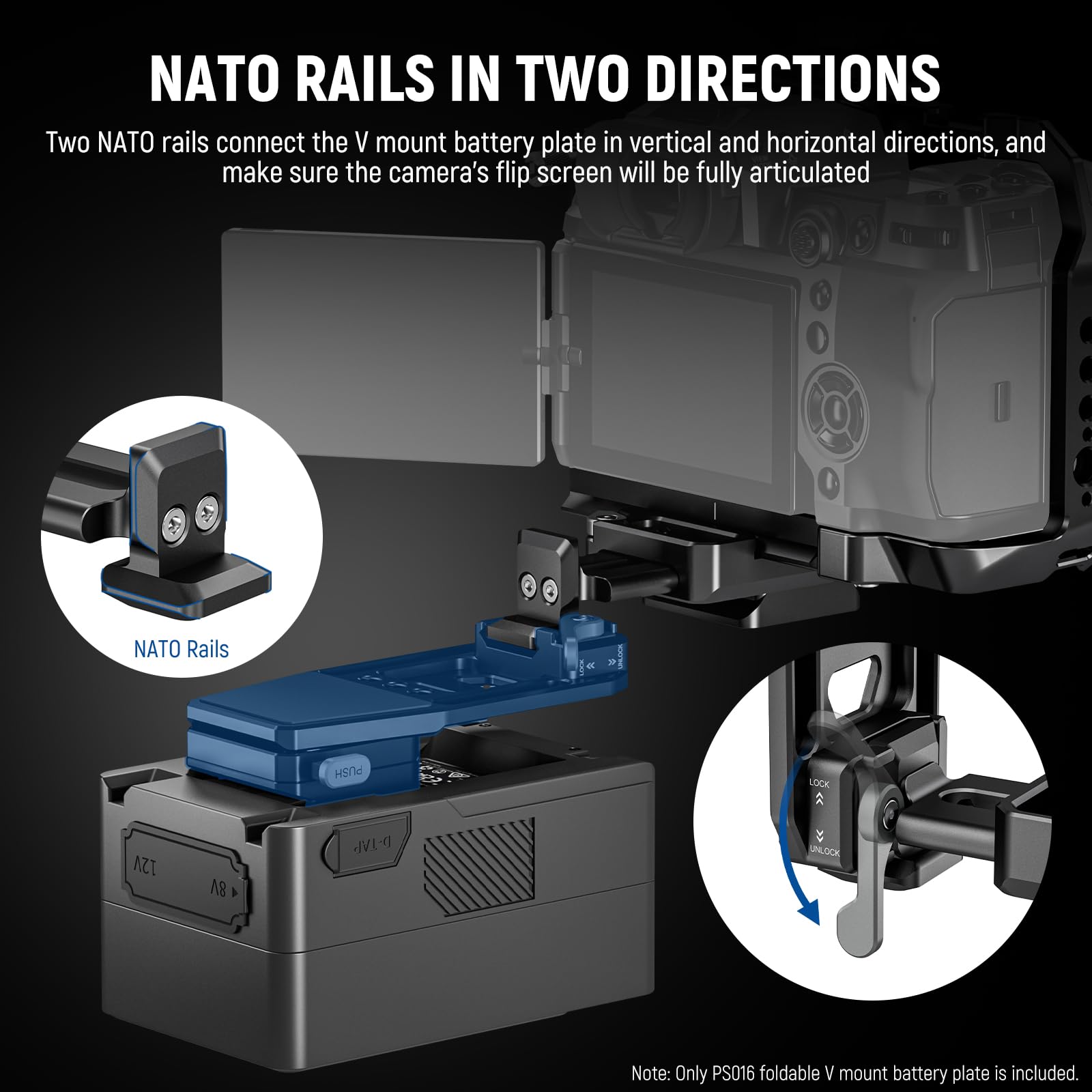 Foto 7 pulgar | Placa De Batería Con Soporte En V Neewer Para Rs4 Pro Rs3 Pro Gimbal - Venta Internacional.