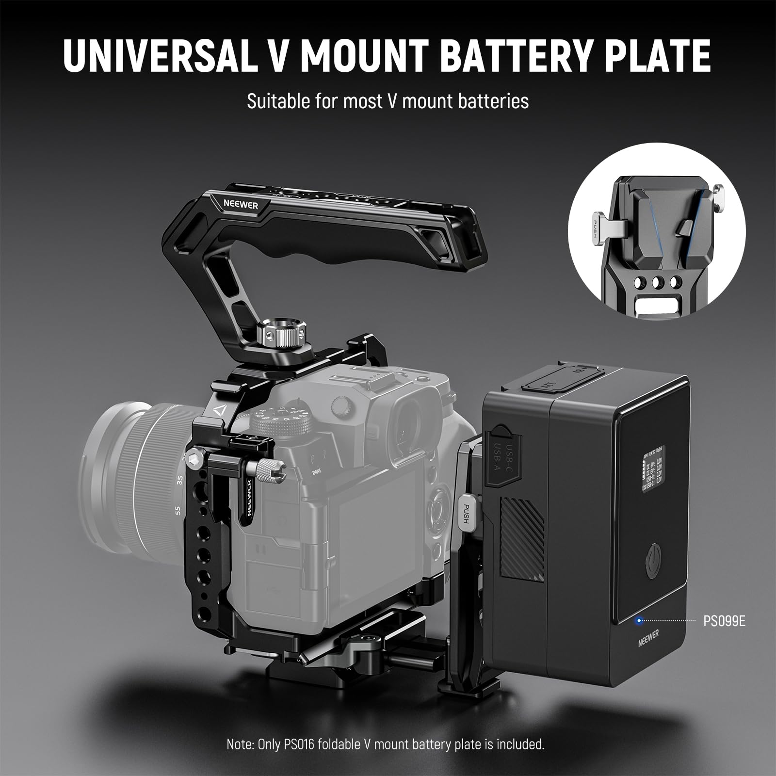 Foto 8 pulgar | Placa De Batería Con Soporte En V Neewer Para Rs4 Pro Rs3 Pro Gimbal - Venta Internacional.